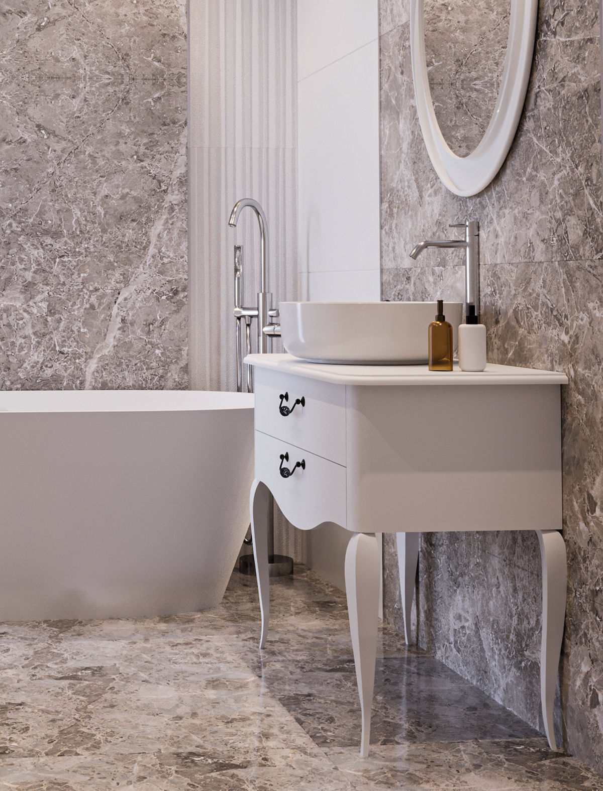 ELEGANT GREY BATHROOM